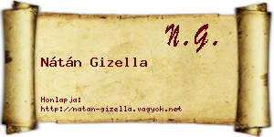 Nátán Gizella névjegykártya