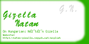 gizella natan business card